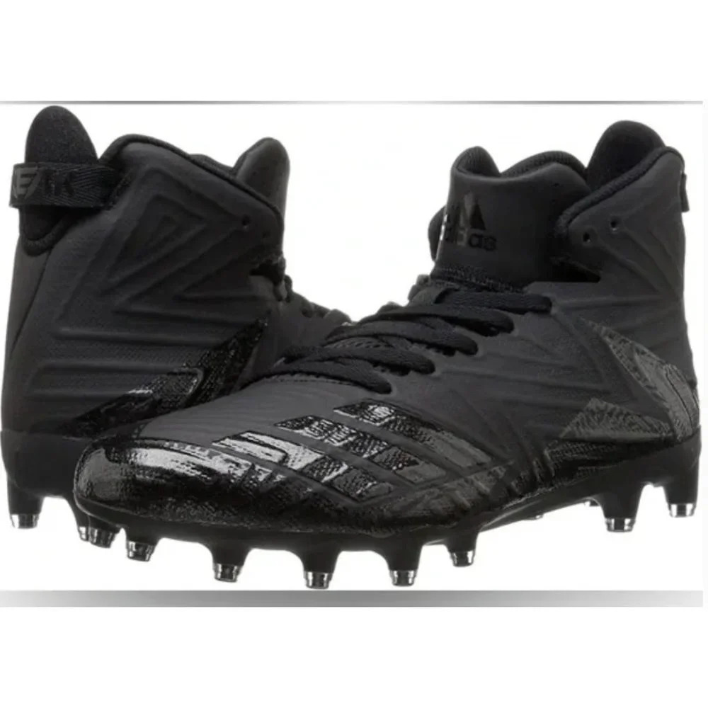 Adidas Freak X Carbon Mid Men's Football Cleats Triple Black Size 17 -NEW NO BOX